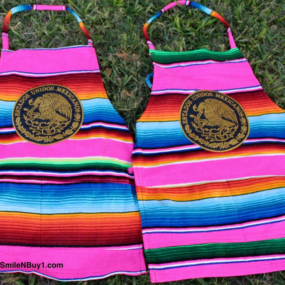 Mexican Sarape Escudo mexicano 1 Apron 1 mandil